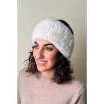 Fehér szőrme fejpánt