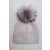 Bézs pomponos sapka